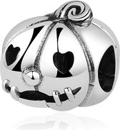 Tracelet | Zilveren bedels | Bedel pompoen | Massief zilveren Halloween bedel bead | 925 Sterling Zilver | Pandora compatible | Met 925 Zilver Certificaat | In leuke Cadeauverpakki