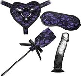 Guilty Pleasure BDSM set rood met zwart kant