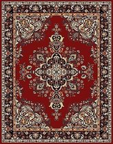 Ikado  Klassiek tapijt met medaillon bordeaux  160 x 225 cm