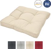 Beautissu loungekussen XLuna – zitkussen natuur 60x60 cm kussen in matraskussen kwaliteit