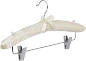De Kledinghanger Gigant - 25 x Blouse / shirthanger satijn ivoor met anti-slip knijpers, 38 cm