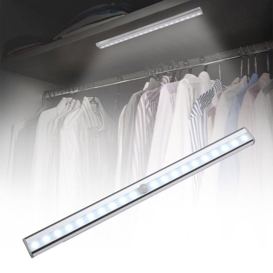 Magneet LED Motion licht Lamp 20 LEDs Square stijl voor kasten Sensor... | bol.com