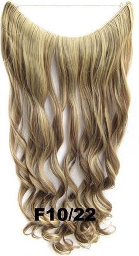 Wire hairextensions wavy bruin / blond - F10/22