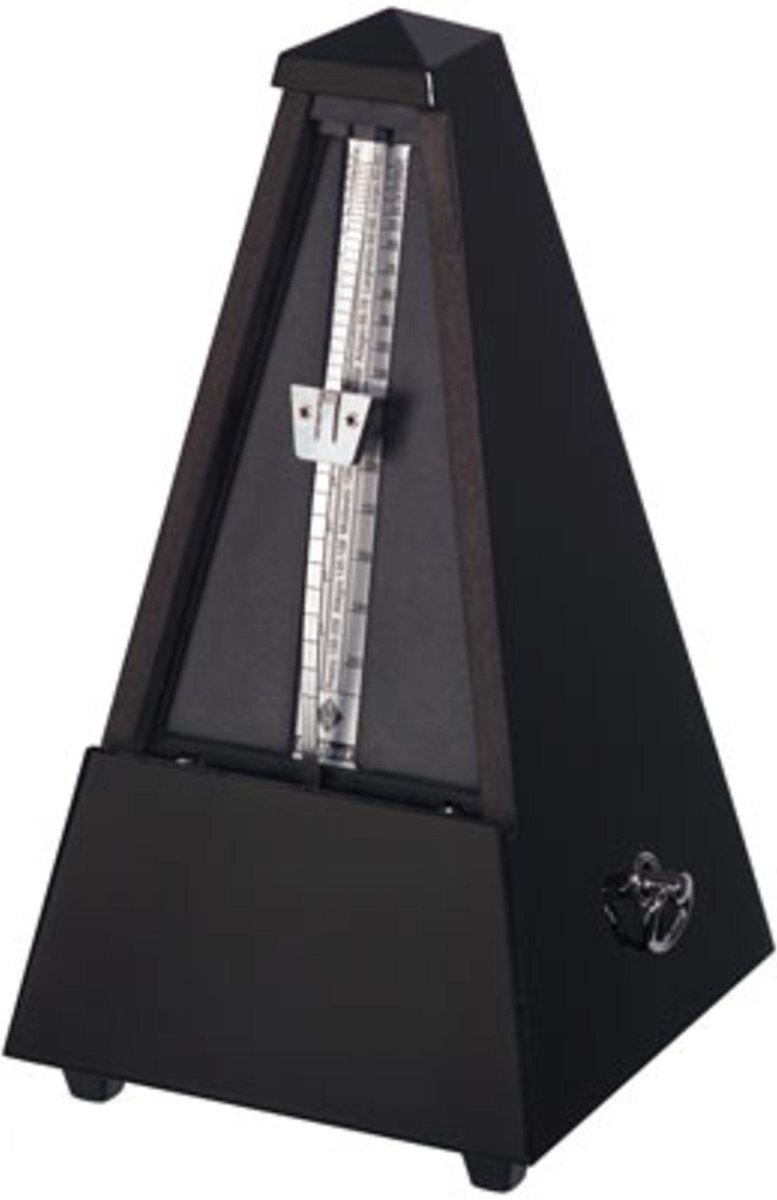 Wittner M 806 metronoom Pyramide zwart zwart glans houtbehuizing - Accessoire voor keyboards