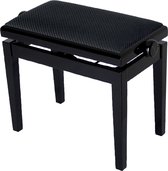 B5 pianostoel zwart hoogglans Veloursbezug zwart