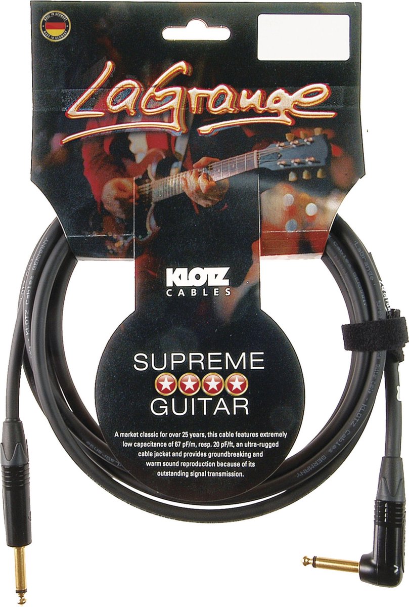 Klotz LAGPR0150 LaGrange GOLD instrumentkabel 1,5 m - Kabel voor instrumenten