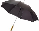 2x Automatische paraplu's met houten handvat zwart 82 cm -  Regenbescherming