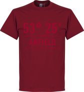 Liverpool Anfield Road Coördinaten T-Shirt - Rood - XL