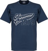 Awesome Since 1979 T-Shirt - Navy - M