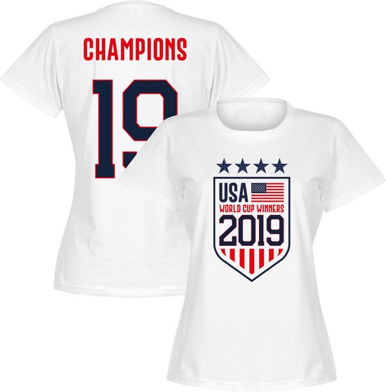 Verenigde Staten WK Winnaars 2019 T-Shirt - Wit - M
