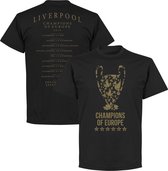 Liverpool Trophy Road to Victory Champions of Europe 2019 T-Shirt - Zwart - S