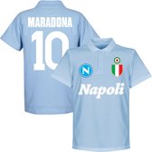 Napoli Maradona 10 Team Polo Shirt - Lichtblauw - XL