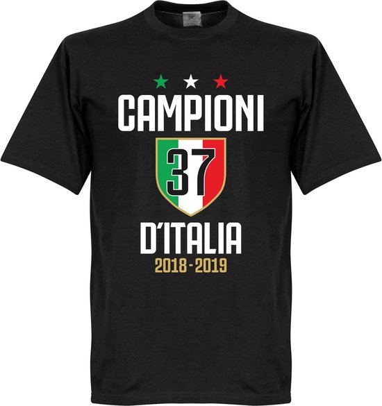 Campioni D'Italia 37 T-Shirt - Zwart - 5XL