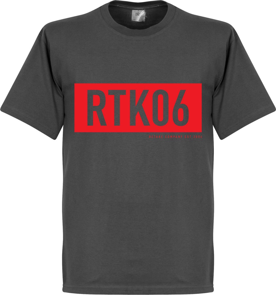 Retake RTK06 Bar T-Shirt - Donker Grijs - XXL