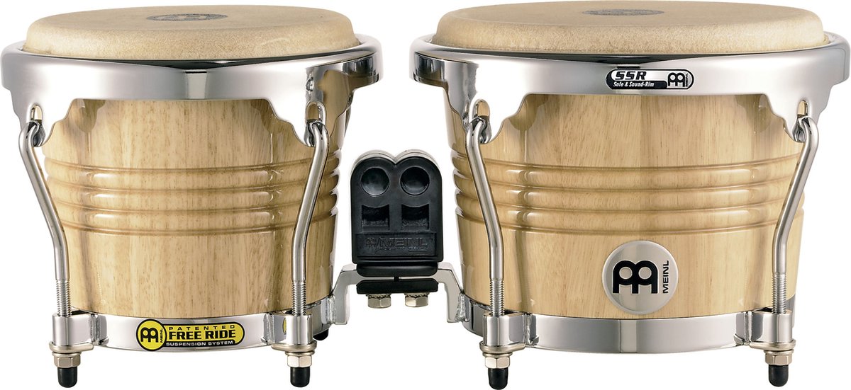 Meinl FreeRide Bongos FWB200NT, 6 3/4"+8", Natural #NT - Bongo