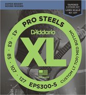 D'Addario 5er bas XL Pro Steels 43-127 43-60-85-107-127, EPS300-5 - Snarenset voor 5-string basgitaar