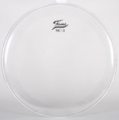 Bass Drum vellen - Fame basDrum vel SC1, 22", Clear, Sound Control, m. Logo