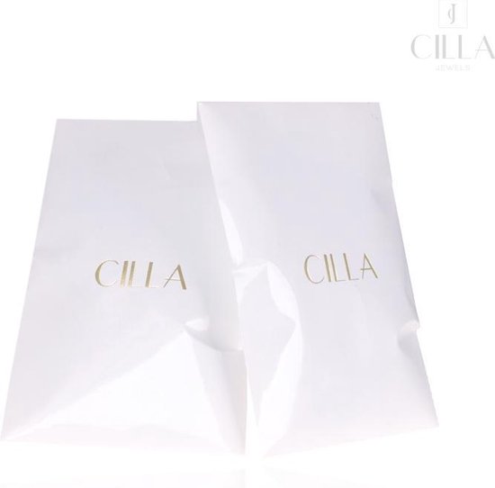 Cilla Jewels oorknoppen Acier inoxydable Moon Zwart