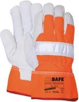 Majestic Werkhandschoen nerfleder Hi-Viz oranje (12 stuks)