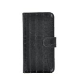 iPhone 11 Pro Wallet Bookcase hoes Pearlycase Echt Leer hoesje Croco Zwart