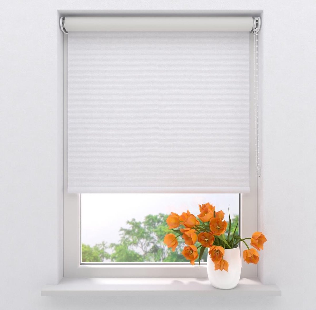 Rolgordijn Easy Verduisterend - White - 40 x 275 cm