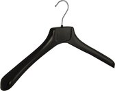 De Kledinghanger Gigant - 40 x Mantel / kostuumhanger kunststof zwart met schouderverbreding, 48 cm