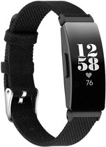 Fitbit Inspire (HR) Canvas Bandje |Zwart / Black| Premium kwaliteit | Maat: One Size |TrendParts