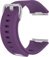 Fitbit Ionic Siliconen Bandje |Paars / Purple |Square patroon | Premium kwaliteit | Maat: M/L | TrendParts