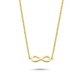 New Bling 9NB 0321 Zilveren Collier met Infinity -  38 + 5 cm - Infinity - Zilver - Ankerschakel - Goudkleurig