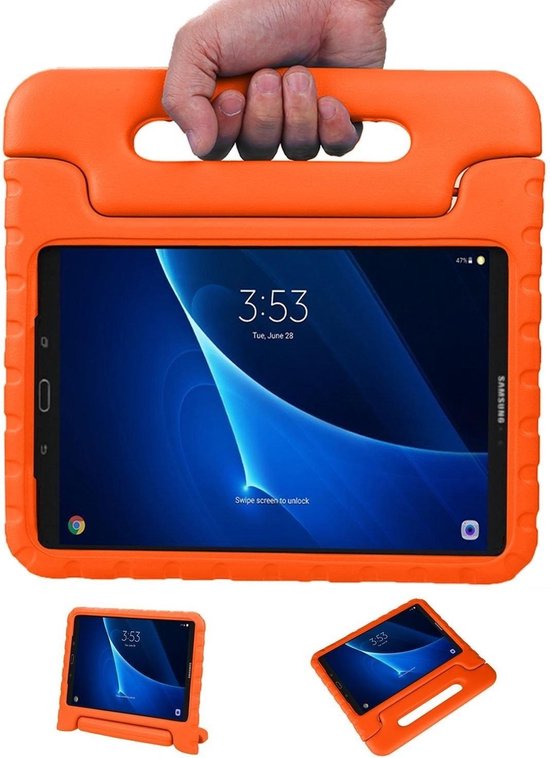 Samsung Tab A 10.1 Kinder Hoes Kids Hoesje - Oranje | bol.com