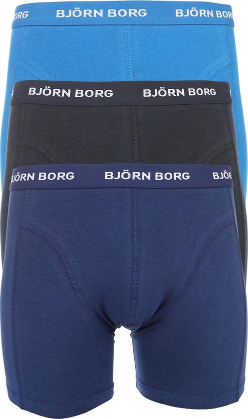 toediening Hechting Brengen Björn Borg Boxers Basic 3-pack Heren - Blauw - S | bol.com