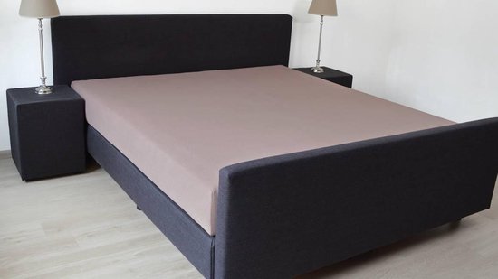 Snoozing - Katoen - Extra High - Hoeslaken - Lits jumeaux - 200x220 cm - Taupe