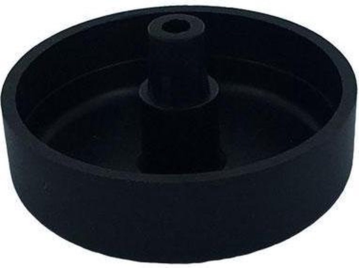 FLE - Meubelpoot zwart rond Ø 5 cm en hoogte 1,5 cm van kunststof - 4 stuks