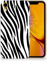 Geschikt voor iPhone XR Backcase Zebra