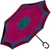 Perletti Paraplu Omkeerbaar 108 Cm Microfiber Rood/groen