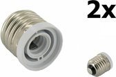 2 Stuks E27 naar E12 Fitting Omvormer