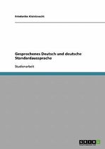 Gesprochenes Deutsch Und Deutsche Standardaussprache