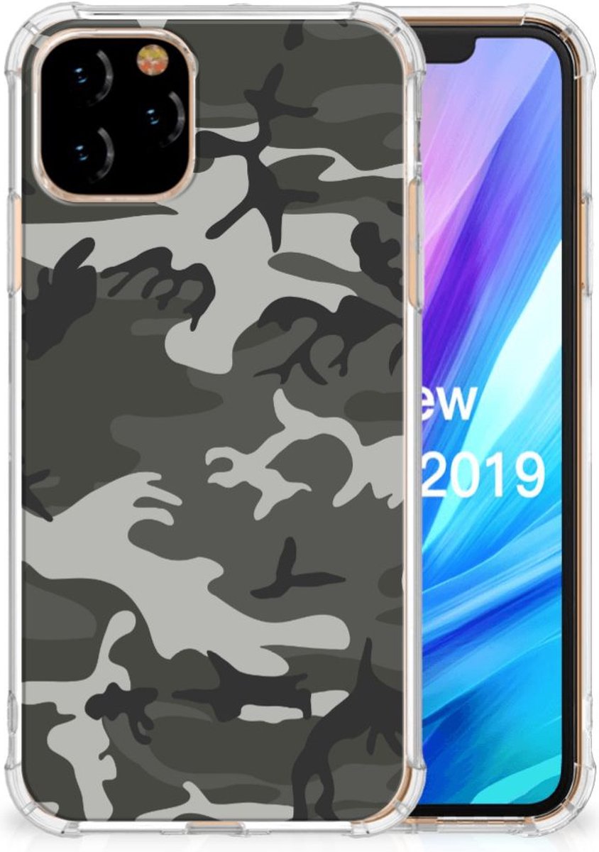 Apple iPhone 11 Pro Doorzichtige Silicone Hoesje Army Light