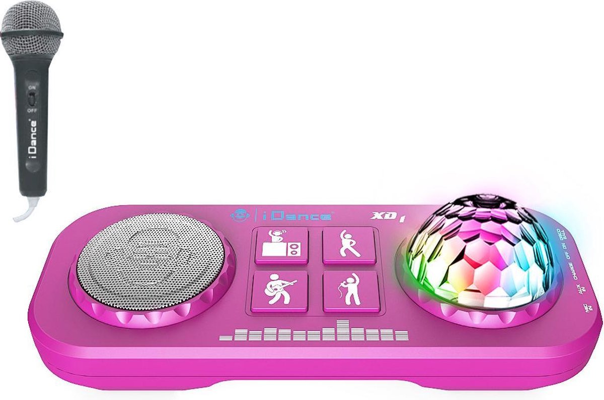 iDance Party Box Karaoke mixer: roze - iDance