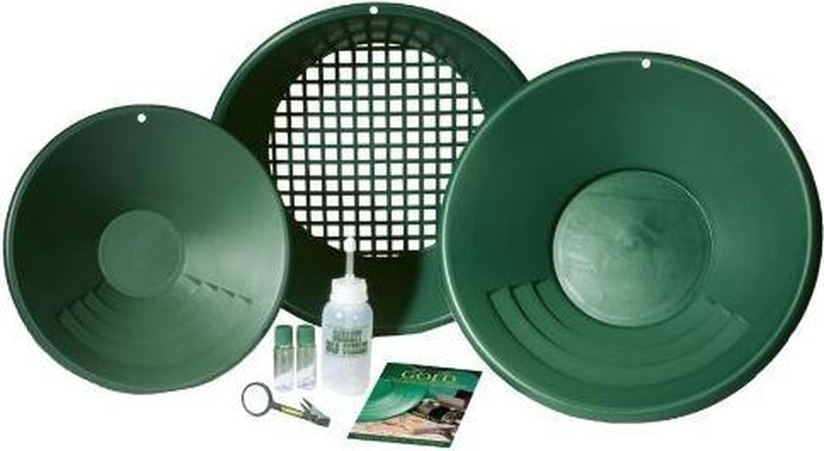 Garrett basis goudpan set - goudzoek pan voor natuurgoud - 14" & 10"