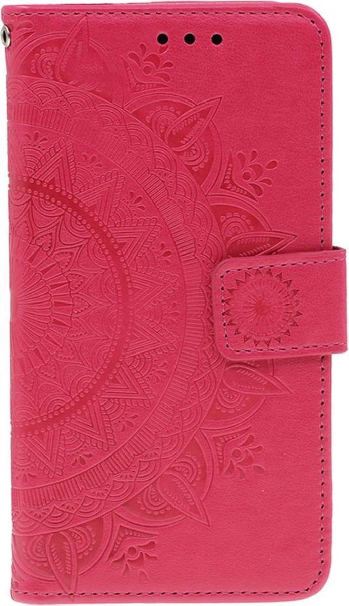 Shop4 - Geschikt voor Samsung Galaxy Note 10 Hoesje - Wallet Case Mandala Patroon Roze