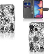 Telefoonhoesje met Naam Geschikt voor Samsung Galaxy A20e Skulls Angel