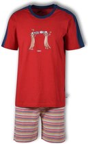 Woody pyjama jongens -  stokstaartje - rood - 191-1-pus-s/480 - maat 98