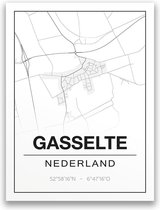 Poster/plattegrond GASSELTE - 30x40cm