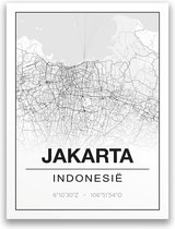 Poster/plattegrond JAKARTA - 30x40cm