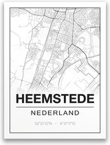 Poster/plattegrond HEEMSTEDENEDERLAND - 30x40cm