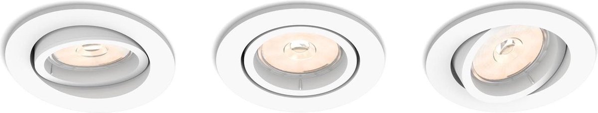 Philips Enneper inbouwspot - 3-lichts - wit - rond | bol.com