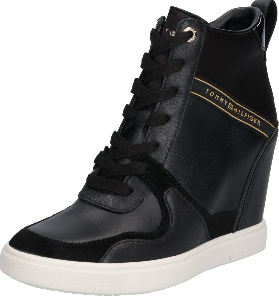 Tommy Hilfiger sneakers laag dressy sneaker wedge Zwart-41 | bol.com