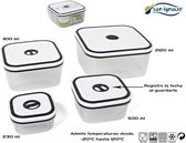 SET 4 PC verzegelde containers SQUARE vers voedsel