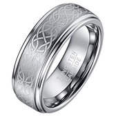 Bague pour hommes Tungsten Celtic Knot Brushed-21mm
